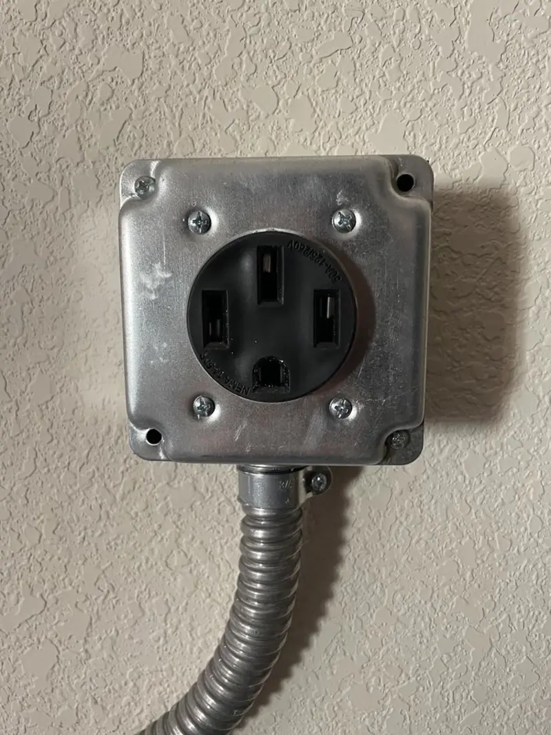 NEMA 14-50 outlet installed for Smart Home Electrical in LaSalle